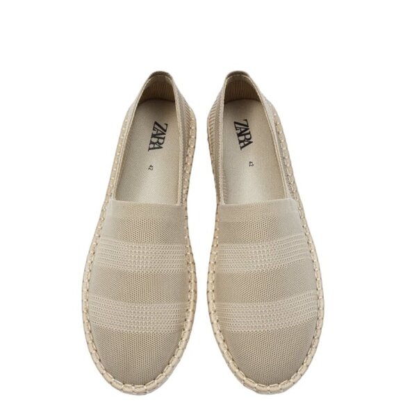 ZARA FABRIC ESPADRILLES BEIGE   2700/920/102 SIZE 45 12 usa - Picture 1 of 4